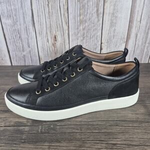 Vionic Winny Sneakers Onyx Black Leather Arch Support & Comfort Women's Sz 11